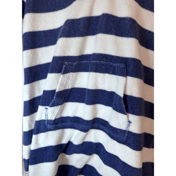 Garnett Hill Kids Blue White Stripe Terry Cloth Swim Cover Up Sz XS (2-3) NEW - Picture 6 of 8